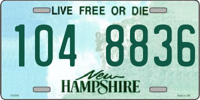 NH license plate 1048836
