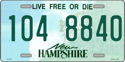 NH license plate 1048840