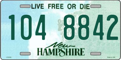 NH license plate 1048842