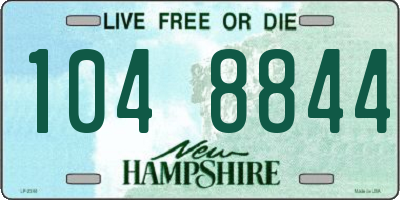 NH license plate 1048844
