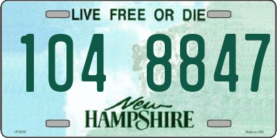 NH license plate 1048847