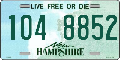 NH license plate 1048852
