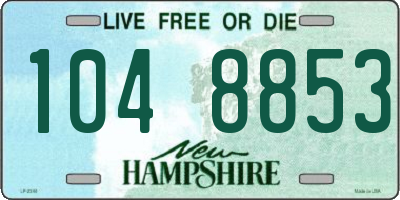 NH license plate 1048853