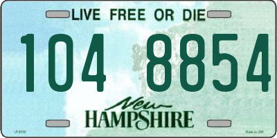 NH license plate 1048854