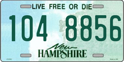 NH license plate 1048856