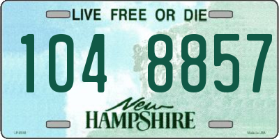 NH license plate 1048857