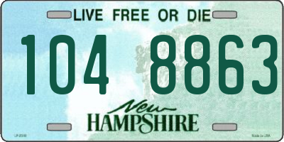 NH license plate 1048863