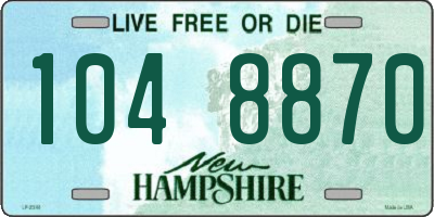 NH license plate 1048870