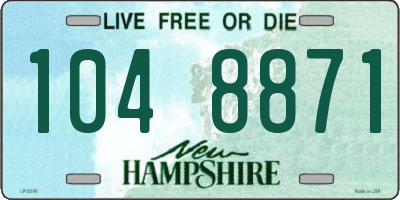 NH license plate 1048871