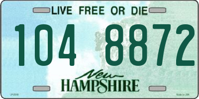 NH license plate 1048872