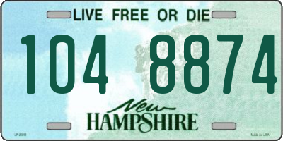 NH license plate 1048874