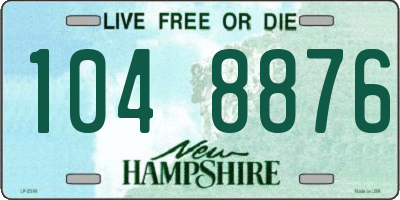 NH license plate 1048876