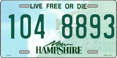 NH license plate 1048893