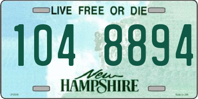 NH license plate 1048894