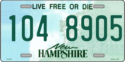 NH license plate 1048905