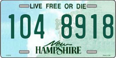 NH license plate 1048918
