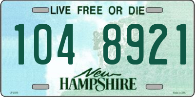 NH license plate 1048921