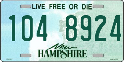 NH license plate 1048924