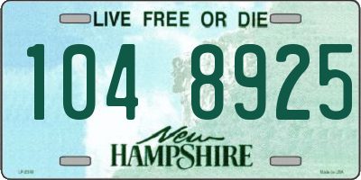 NH license plate 1048925