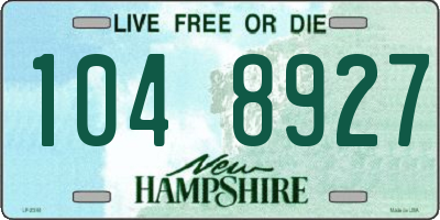 NH license plate 1048927