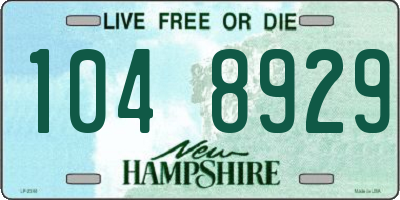 NH license plate 1048929