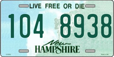 NH license plate 1048938