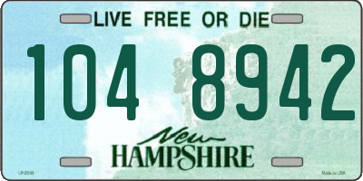 NH license plate 1048942