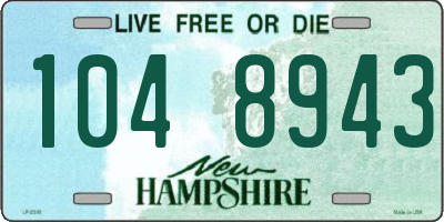 NH license plate 1048943