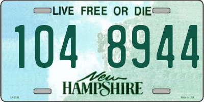 NH license plate 1048944