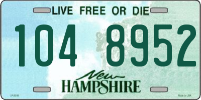 NH license plate 1048952