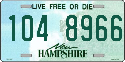 NH license plate 1048966