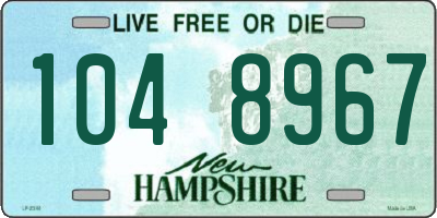 NH license plate 1048967