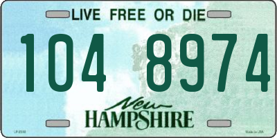 NH license plate 1048974