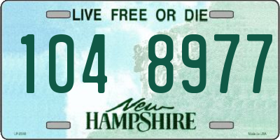 NH license plate 1048977