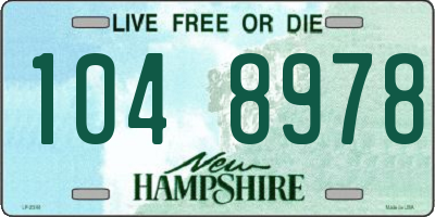 NH license plate 1048978
