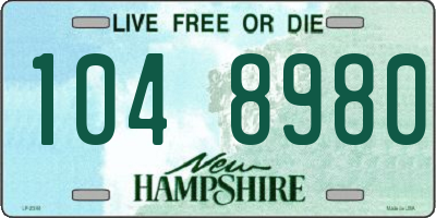 NH license plate 1048980