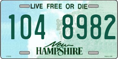 NH license plate 1048982