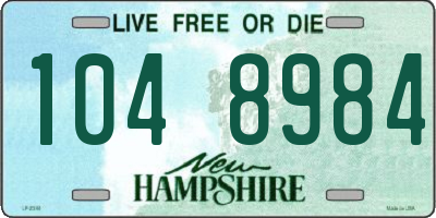 NH license plate 1048984