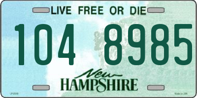 NH license plate 1048985