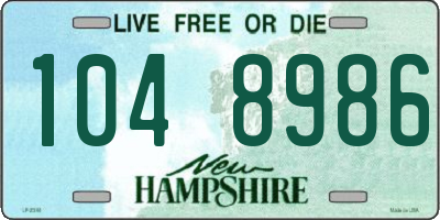 NH license plate 1048986