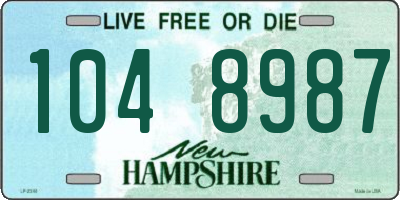 NH license plate 1048987