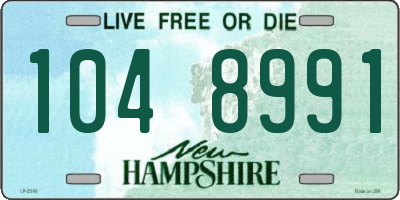 NH license plate 1048991