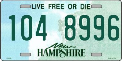 NH license plate 1048996