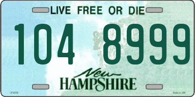 NH license plate 1048999