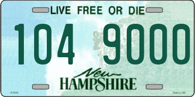 NH license plate 1049000