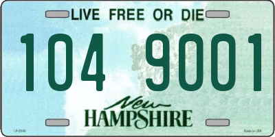 NH license plate 1049001