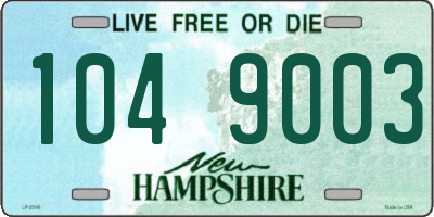 NH license plate 1049003