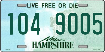 NH license plate 1049005