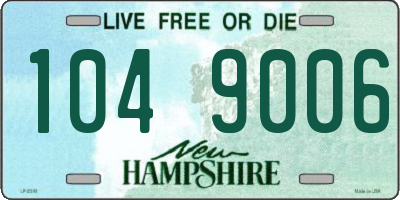 NH license plate 1049006