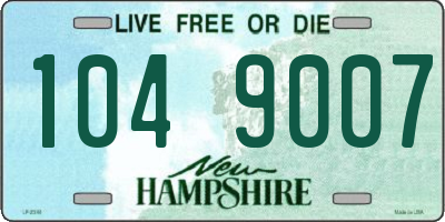NH license plate 1049007